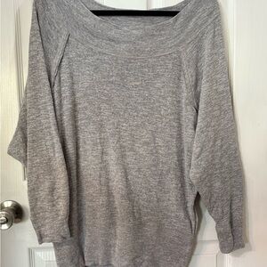 We The Free Gray Off-the-Shoulder Sweater